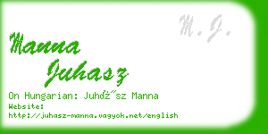 manna juhasz business card